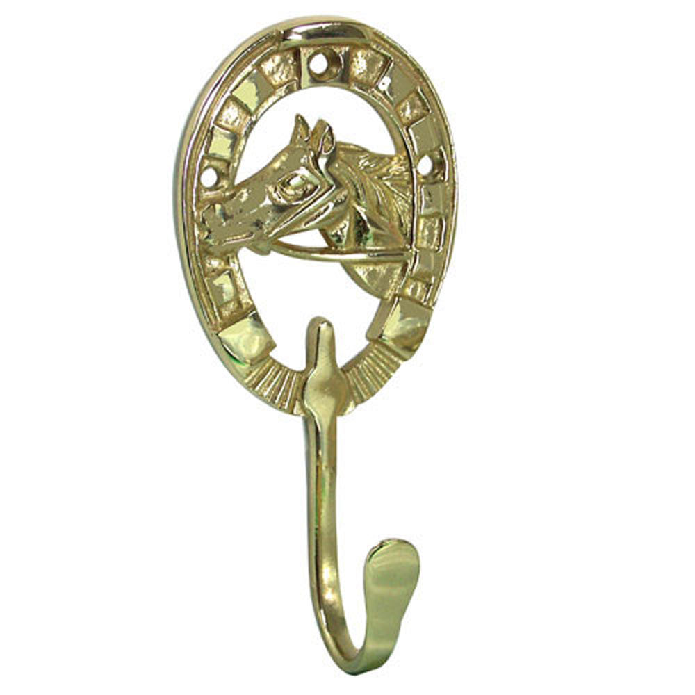 Solid Brass Bridle Horse Head Hooks 